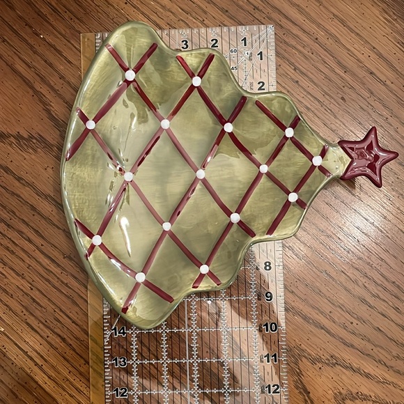 Pottery Barn Seasons Greetings Christmas tree plate - Picture 12 of 12